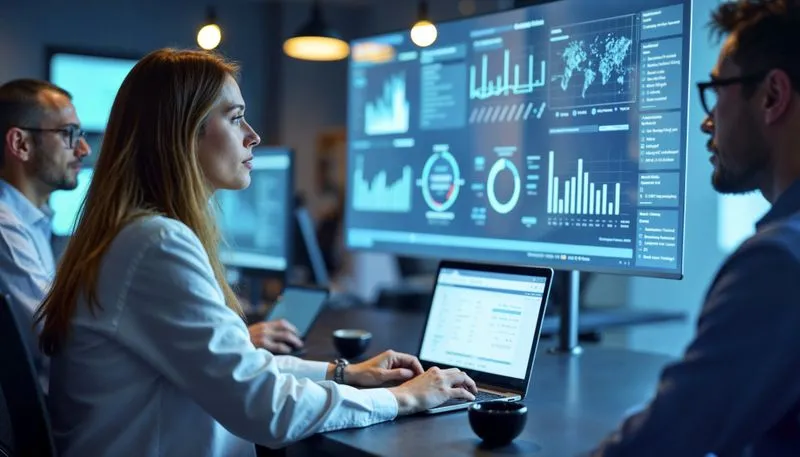 Equipe de marketing em reunião